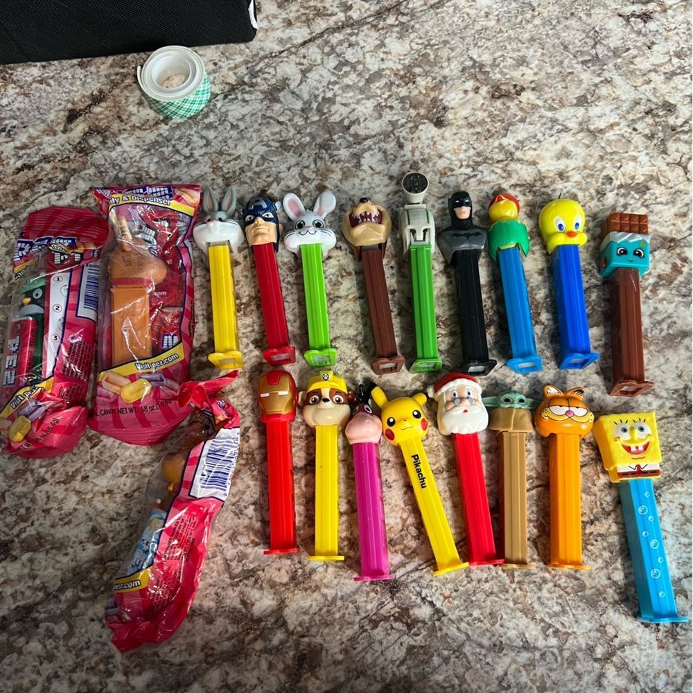 Bundle of pez dispensers